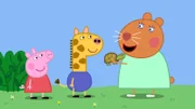 Je älter man ist, desto größer ist man auch. So glaubt es Peppa, bis sie auf Gerald Giraffe trifft, der größer als andere Kinder in der Spielgruppe ist.