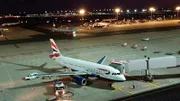 Auf dem Frankfurter Flughafen: eine Maschine wird abgefertigt.