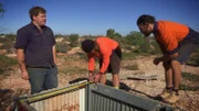 L-R: Jaymin Sullivan, Noah and JC are  taking a look at their new mine Down Under.