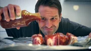Dave Stotts bereitet sein "Carbecue" vor