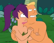 Wird Leela (l.) auf den Trick von Zapp Brannigan (r.) hereinfallen?