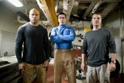 "The Guardian" -- Pictured: LL COOL J (Special Agent Sam Hanna), David James Elliott (Navy Captain Harmon "Harm" Rabb, Jr.) and Chris O'Donnell (Special Agent G. Callen). Callen and Sam travel to the USS Allegiance in the Persian Gulf to work with Navy Captain Harmon "Harm" Rabb, Jr. (David James Elliott) when the NCIS team uncovers ISIS sympathizers who are targeting military locations.