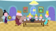 Nanny Plum verwöhnt die Königsfamilie mit einem leckeren Essen.