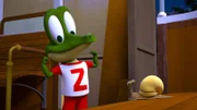 Am Abend trifft Zacki in der Bahn auf eine Schnecke, die er Steffen nennt.