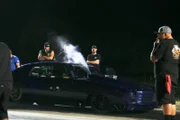 Doc pulls to the starting line before his race against Ryan