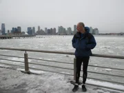 CHICAGO - Zeke Emanuel taking a break through his run to look at the beautiful city.â€¨â€¨(photo credit:  Asylum Entertainment)