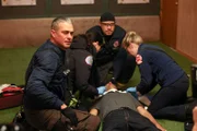 l-r: Kelly Severide (Taylor Kinney), Joe Cruz (Joe Minoso), Violet Mikami (Hanako Greensmith),