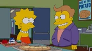 Lisas (l.) neuer Schwarm Lucas (r.) hat so spannende Interessen wie Wettkampf-Essen und erinnert auch sonst erschreckend an Homer - für Marge ein Grund, sich Sorgen um ihre Tochter zu machen ...