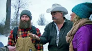 Matt Raney , Marty Raney and Misty Bilodeau at the Russell Family Homestead in Bedford, Pennsylvania.