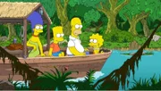 Homer (2.v.l.), Marge (l.) und die Kinder Bart (2.v.l.) und Lisa (r.) genießen die Zeit in Brasilien und gehen auf Entdeckungstour ...