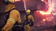 The lifesavers: inside are cutting firebreaks in the region to contain the inferno.