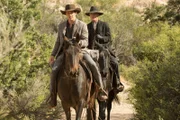 On left: Teddy Flood (James Marsden) and on right The Man in Black (Ed Harris).