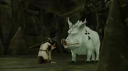 Arthur einigt sich mit dem legendären weißen Eber.