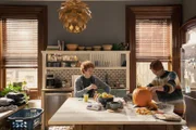 l-r: Brady Hobbes (Niall Cunningham), Miranda Hobbes (Cynthia Nixon)