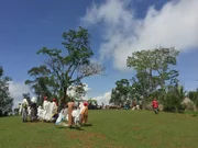 ETHIOPIA - Dorza village gathering to see the water tower. â€¨â€¨(photo credit:  Asylum Entertainment)