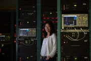 Tammy Ma, an Experimental Plasma Physicist, sits in one of the control rooms at the National Ignition Facility, NIF, in the Lawrence Livermore Labs in Livermore, CA on June 12, 2015.  (photo credit:  National Geographic Channels/Erin Lubin)