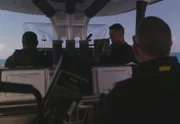 Drei CBP-Agenten fahren auf einem Küstenabfangschiff der Interceptor-Klasse in Fajardo, PR.