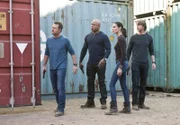 Ein neuer Fall wartet auf: Callen (Chris O'Donnell, l.), Sam (LL Cool J, 2.v.l.), Kensi (Daniela Ruah, 2.v.r.) und Deeks (Eric Christian Olsen, r.) ...