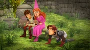 Arthur und Guinevere wundern sich: Gawain verhält sich irgendwie seltsam.