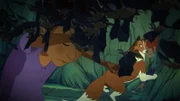 Harvey, Lassie und Zoé werden von einem Schwarm Fledermäusen überrascht. Die Tiere verlassen fluchtartig ihr Quartier in der Felsenkluft.