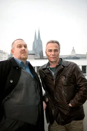 Die Kölner Tatort Kommissare Freddy Schenk (Dietmar Bär) und Max Ballauf (Klaus J. Behrendt, r).