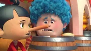 Pinocchios (l.) Nase wird überhaupt nicht mehr kleiner. Luzio (r.) ist entsetzt.