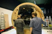 Interior of the space capsule.
