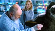 Dr. Robbins (Robert David Hall) und Catherine (Marg Helgenberger) versuchen zu rekonstruieren, wie sich der Kampf zwischen dem Mann und dem Bären abgespielt haben könnte.