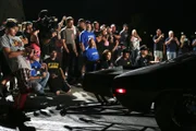 The crowd anticipates the start of Monza vs. Dominator race