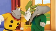 Lord Rataxes ermahnt König Babar. Der Rhinozer-Rubin muss schnellstens gefunden werden.