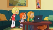 Im Internet sucht Marine sich eine neue große Schwester aus.
