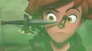 Mit einer Nasenklammer geht Robin in das vom Gestank verseuchte Schloss.