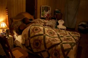 Lisa is laying in bed at home.