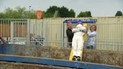 V.l.: Jeremy Clarkson, The Stig, James May