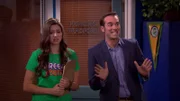 L-R: Phoebe Thunderman (Kira Kosarin), Principal Bradford (Jeff Meacham)