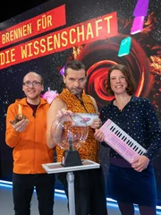 Dr. Florian Freistetter (Astronom), Martin Puntigam, Dr. Ruth Grützbauch (Astronomin).