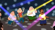(v.l.n.r.) Joe Swanson; Glenn Quagmire; Peter Griffin; Cleveland Brown