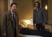 Pictured (L-R): Castiel (Misha Collins), Dean (Jensen Ackles)  and Sam (Jared Padalecki)