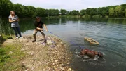 Was Staffordshire Terrier "Buddy" veranstaltet, hat selbst Martin Rütter noch nicht gesehen. Wie von Sinnen buddelt der Rüde in kleinen und größeren Gewässern, zittert dabei am ganzen Körper und säuft literweise Wasser. Kann Hundeprofi Martin Rütter Frauchen Denise Schmidt helfen?