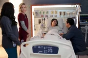 l-r:Maggie Lockwood(Marlyne Barrett), Dr. Hannah Asher(Jessy Schram), Kaitlin Neeley(Katie Anne Moy), Eric Neeley(Rammel Chan)