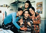 Sandra Moser als Annekäthi Tobler, Beat Marti als Bruno Caduff, Barbara Rellstab als Claudia (hinten), Trudi Roth als Tante Martha