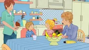 Connis Eltern sind eingeladen. Ein Babysitter könnte kommen.