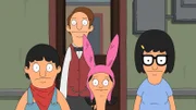 Familie Belcher machen eine Zugreise. Während die Kinder in einem anderen Zugabteil untergebracht sind und das Bordrestaurant überfallen wollen, nehmen Bob und Linda an einer Weinprobe teil: Gene (l.), Tina (r.) und Louise (M.) ...