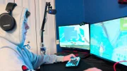 Spieler bereitet sich auf Turnier vor