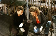 Stella Bonasera (Melina Kanakaredes) und Mack Taylor (Gary Sinise) werden zur Brooklyn Bridge gerufen: Ein Finanzexperte wurde mit einem Schlüsselanhänger erstochen.