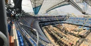Das Innere des Santiago-Bernabéu-Stadions ist im November 2021 in Madrid, Spanien, zu sehen. (National Geographic /Josep Serra)