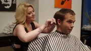 Jeremiah at the hair salon.