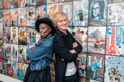 Gute Laune im Museum: Nikeata Thompson und Pierre M. Krause.