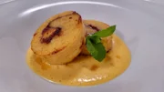 Kartoffelroulade mit Powidl.