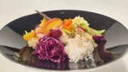 Bayerische Bowl mit Lachsforelle.